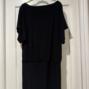 White House Black Market Classic Black Drop Waist Dress